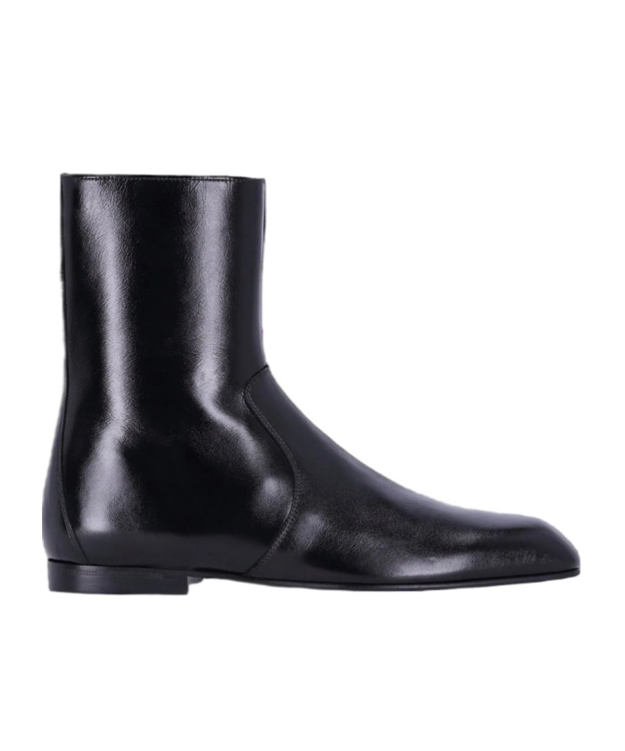 Khaite Colt Leather Ankle Boots In Black