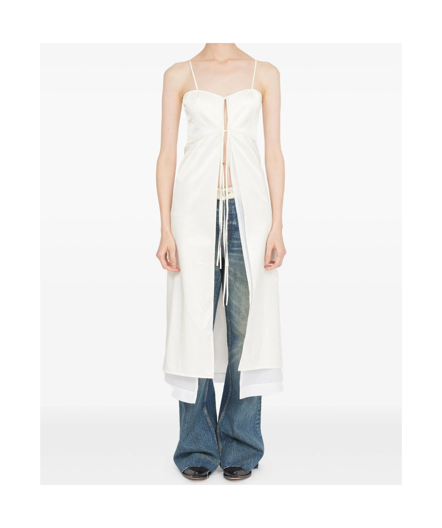 Shop Mm6 Maison Margiela Sleeveless Midi Dress