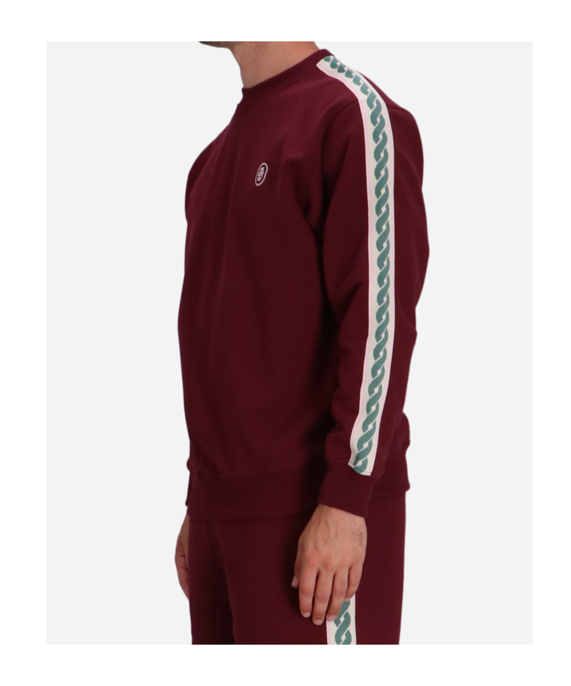 Drôle De Monsieur Long-sleeved Sweatshirt In Burgundy