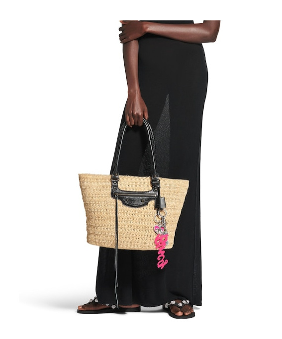 Balenciaga Women Raffia Medium Le City Shopping Bag In Brown