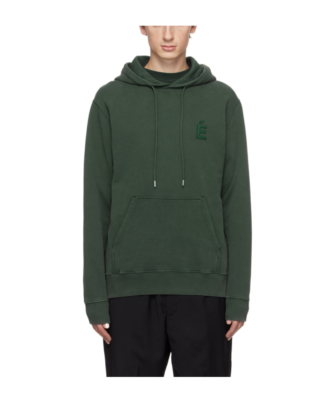 Etudes Studio Green Klein Patch Hoodie In Black