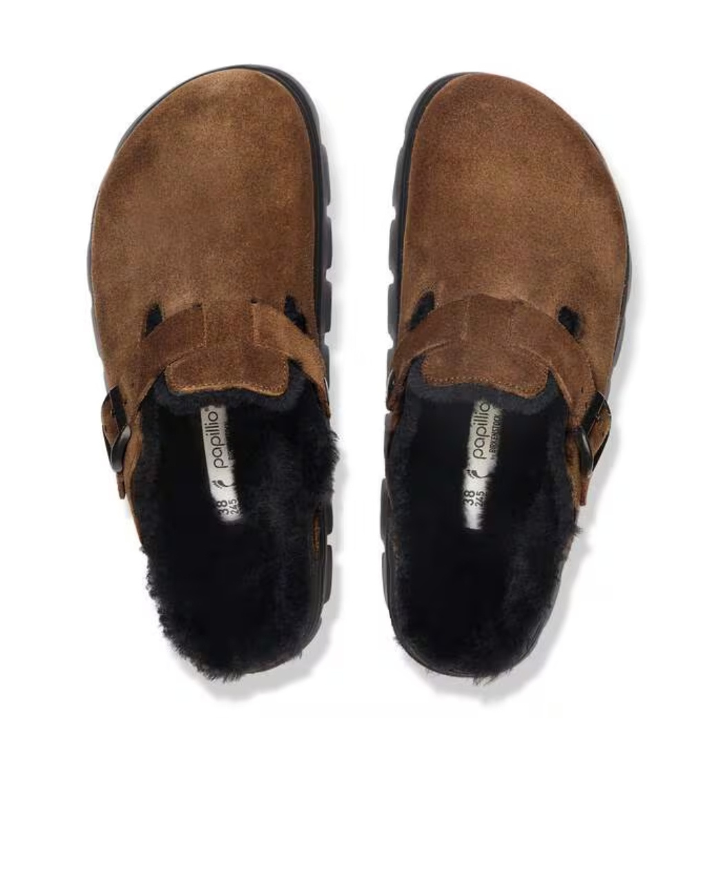 Birkenstock Boston Chunky Shearling In Brown