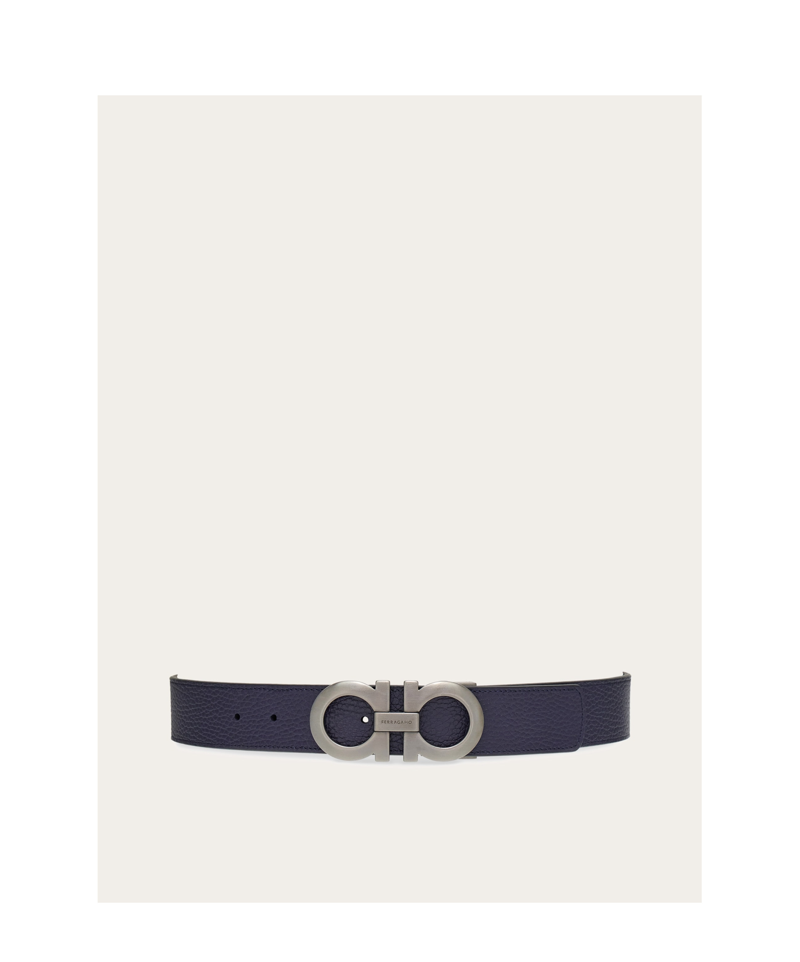 Ferragamo Buckle Belt In Black