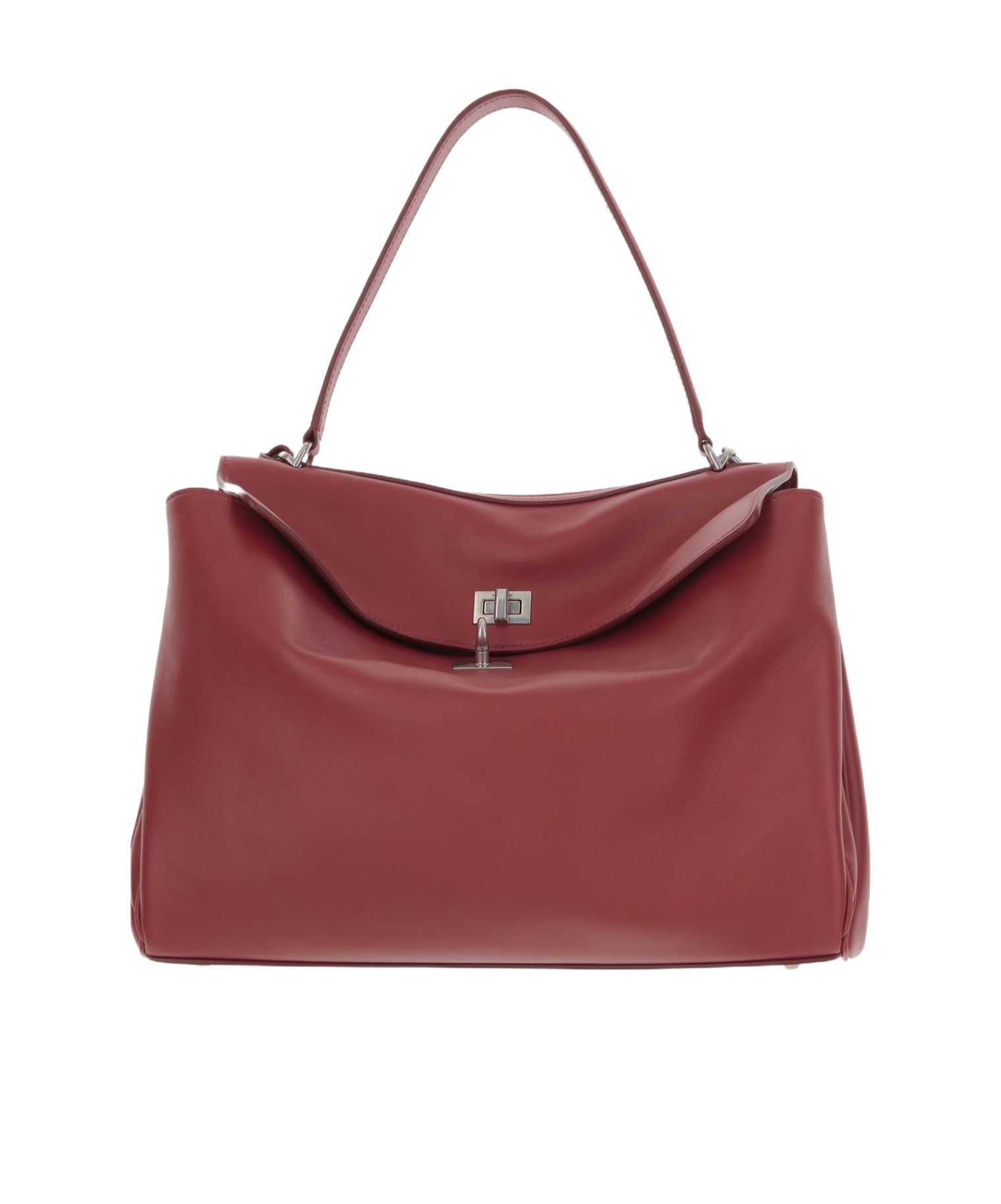 Balenciaga Leather Shoulder Bag In Red