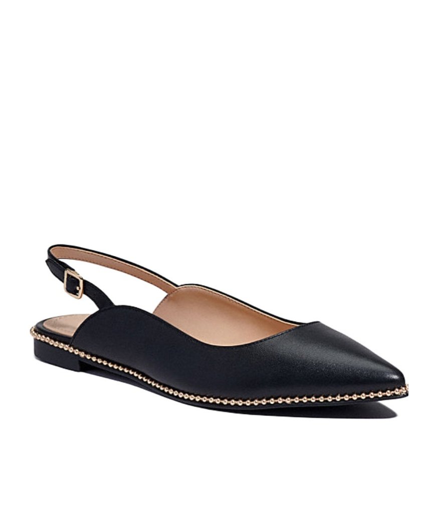 Coach Pointed Flat Shoes In Black