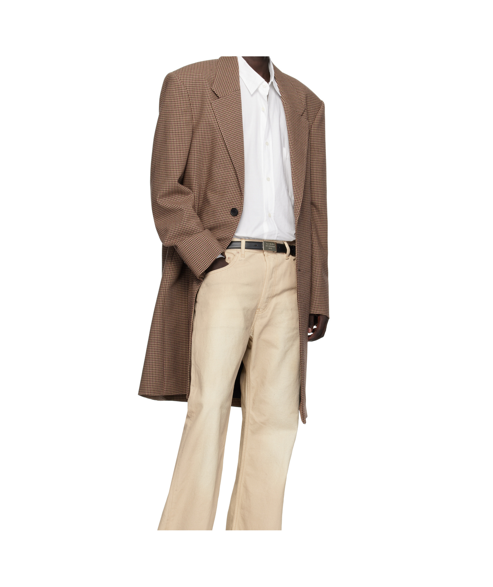 Acne Studios Brown Wool Coat In Brown