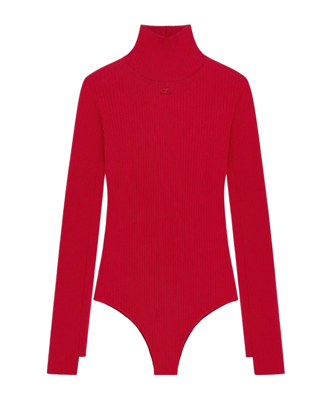 Courrèges Courreges Women Stand-up Collar Bodysuit In Red
