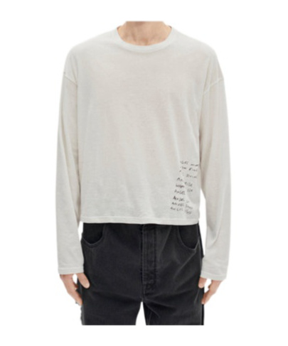 Ann Demeulemeester Bike Printed Long-sleeve T-shirt In Neutral