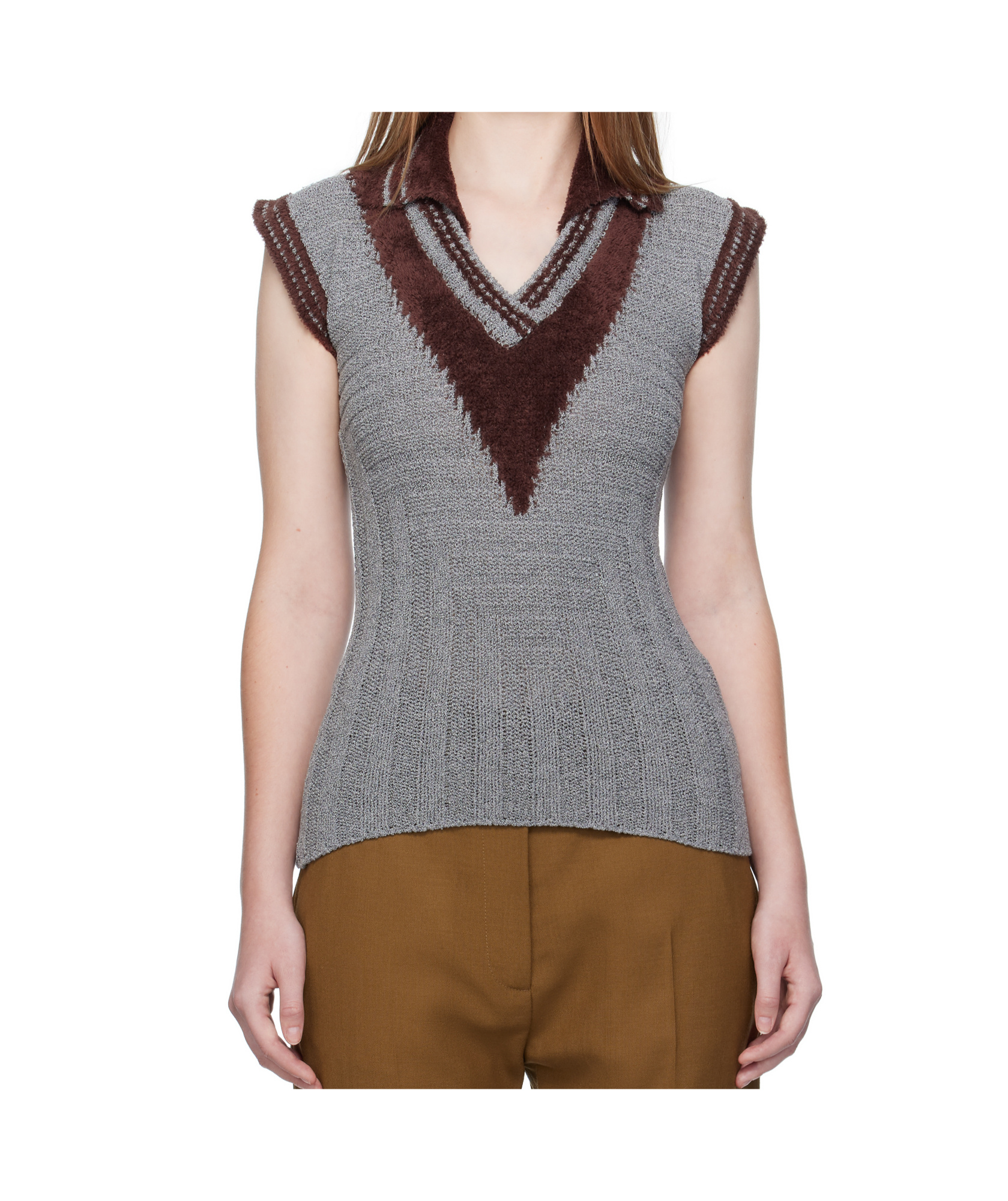 Kiko Kostadinov Lapel Sweater In Gray