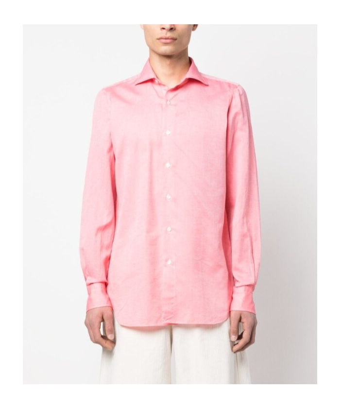 FINAMORE 1925 NAPOLI PLAIN LONG-SLEEVE SHIRT