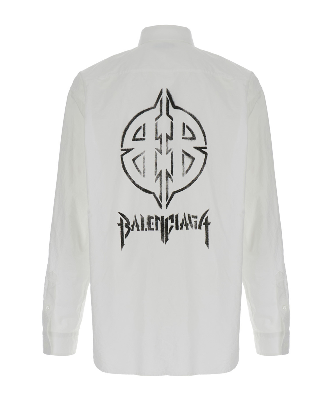 Balenciaga Cotton Shirt With Button-down Collar And Pocket In White