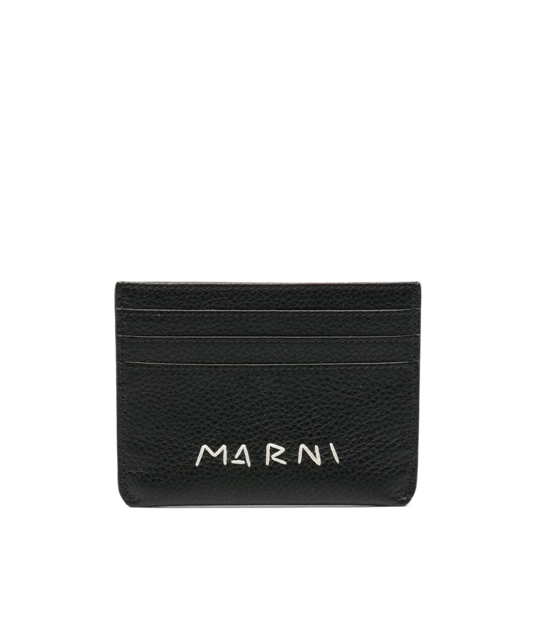 Marni Textured Wallet With Subtle Branding In Black