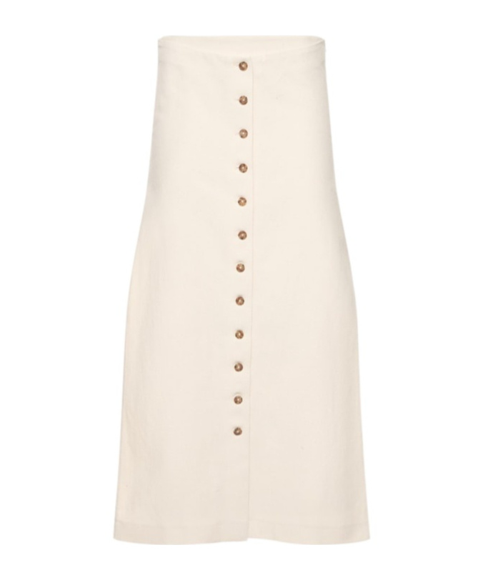 Loulou Studio Atri Cotton Blend Midi Skirt