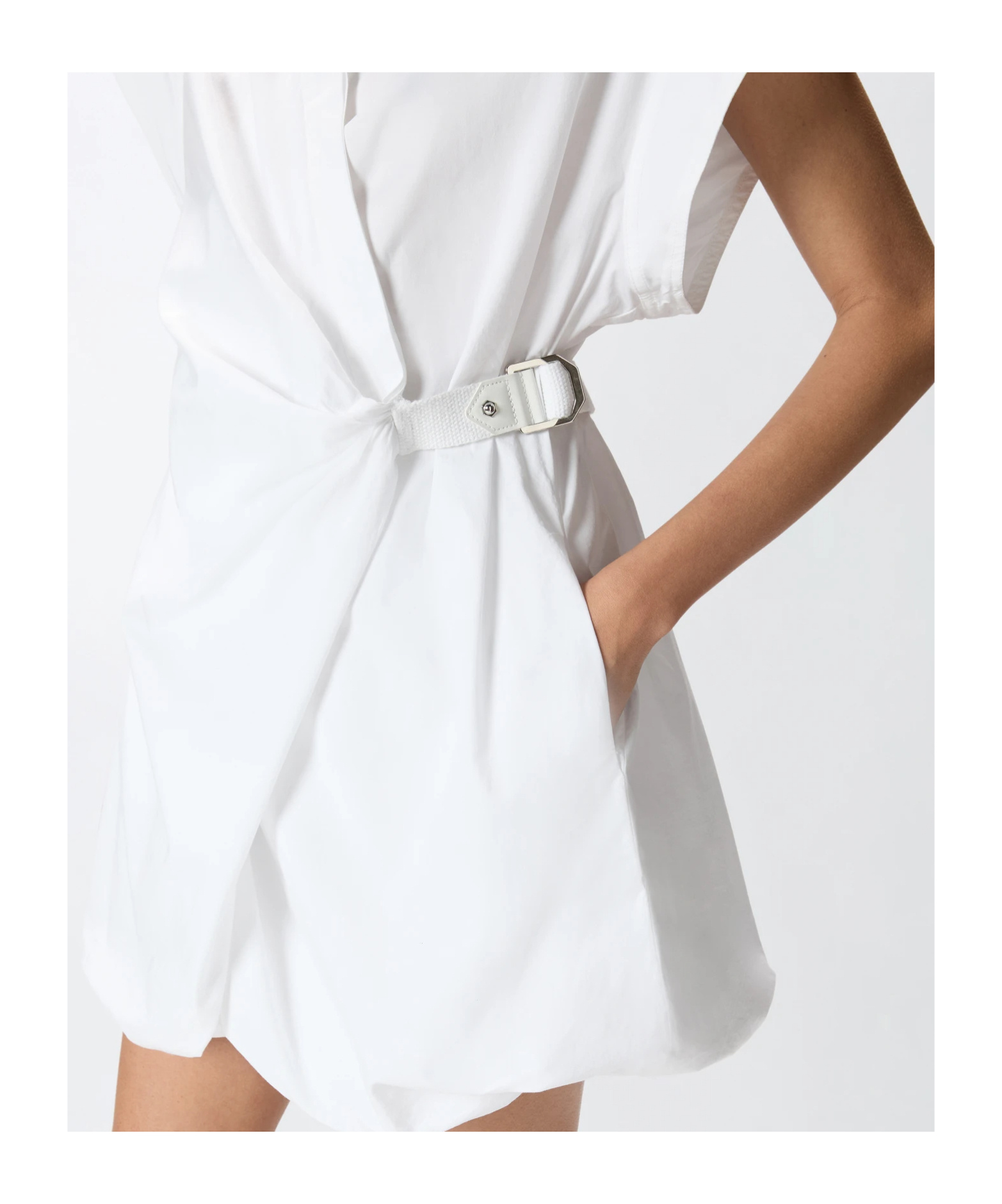 Pinko Short Shirt Dress With Crisscross