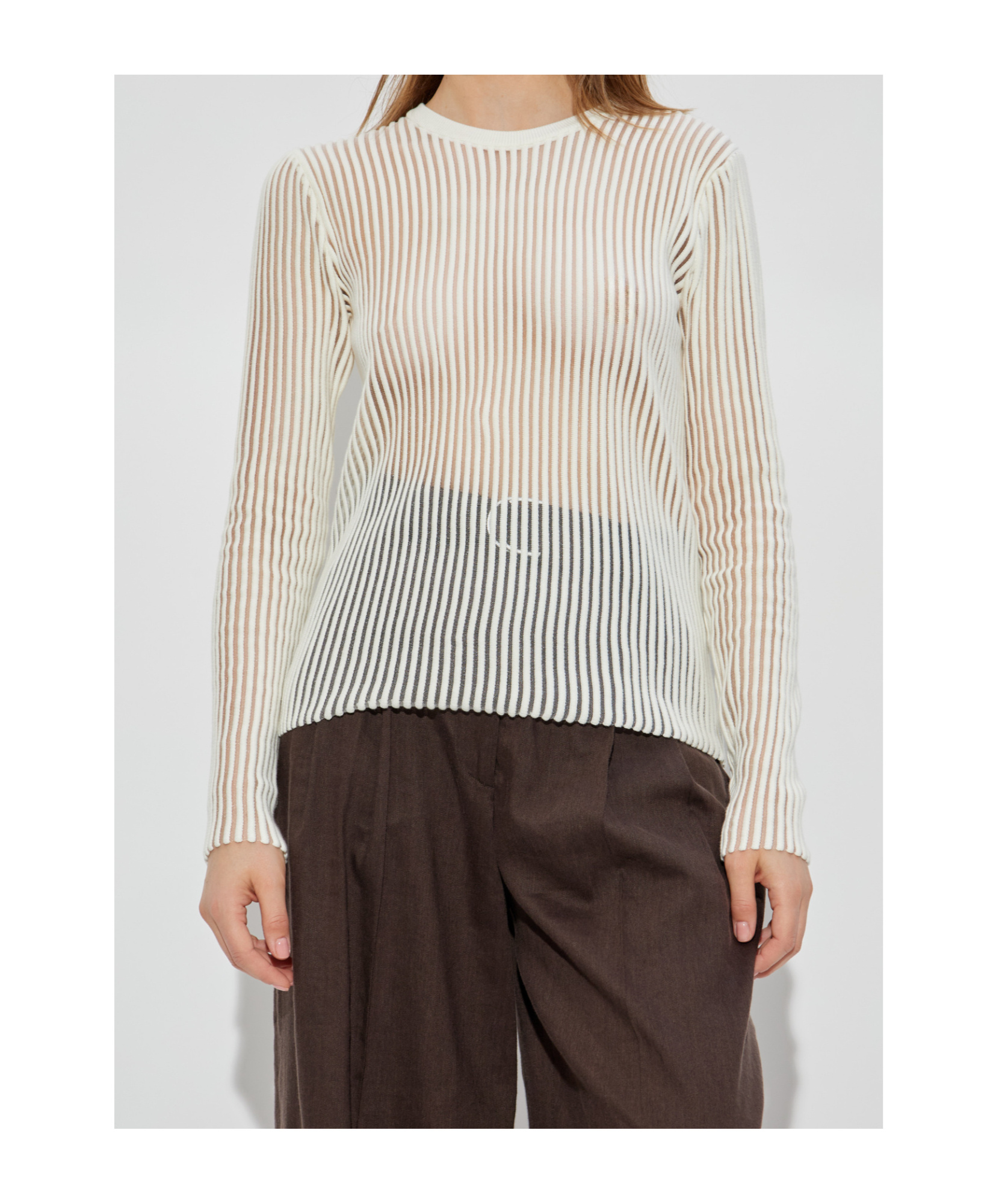 Helmut Lang Long-sleeved T-shirt In White