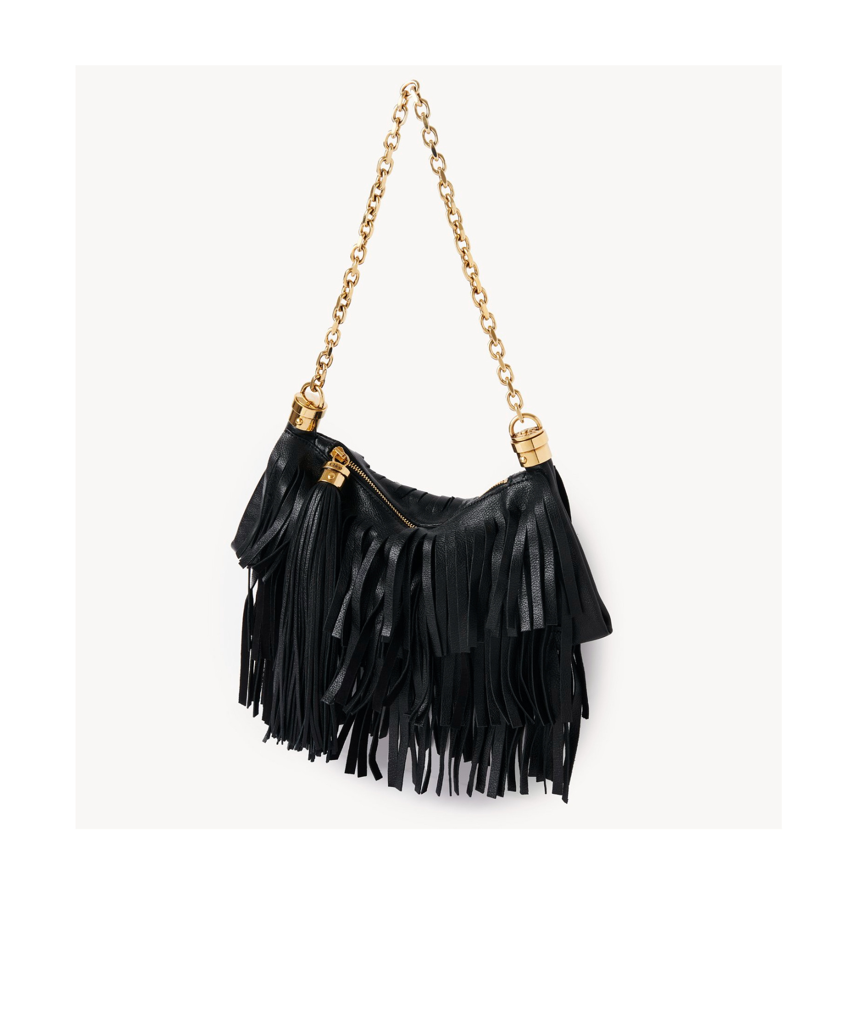 Chloé Small Tassel Shoulder Bag In Black