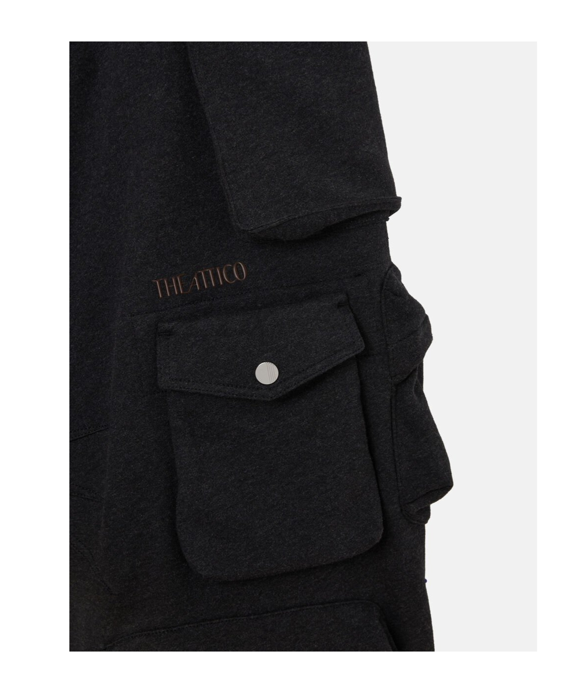 Shop Attico Elastic Waist Casual Pants In Black