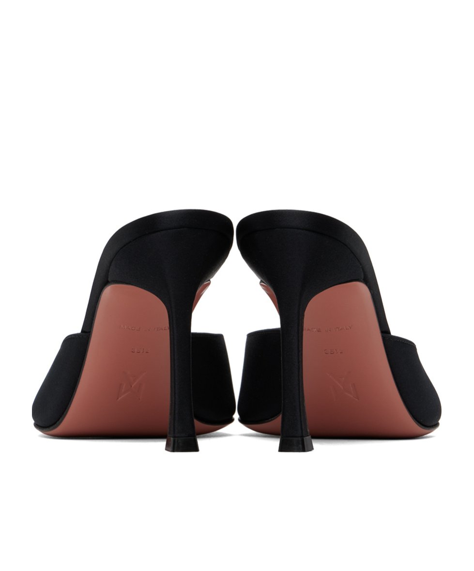 Amina Muaddi Alexa Slipper 90 Open-toed Heels Sandals In Black