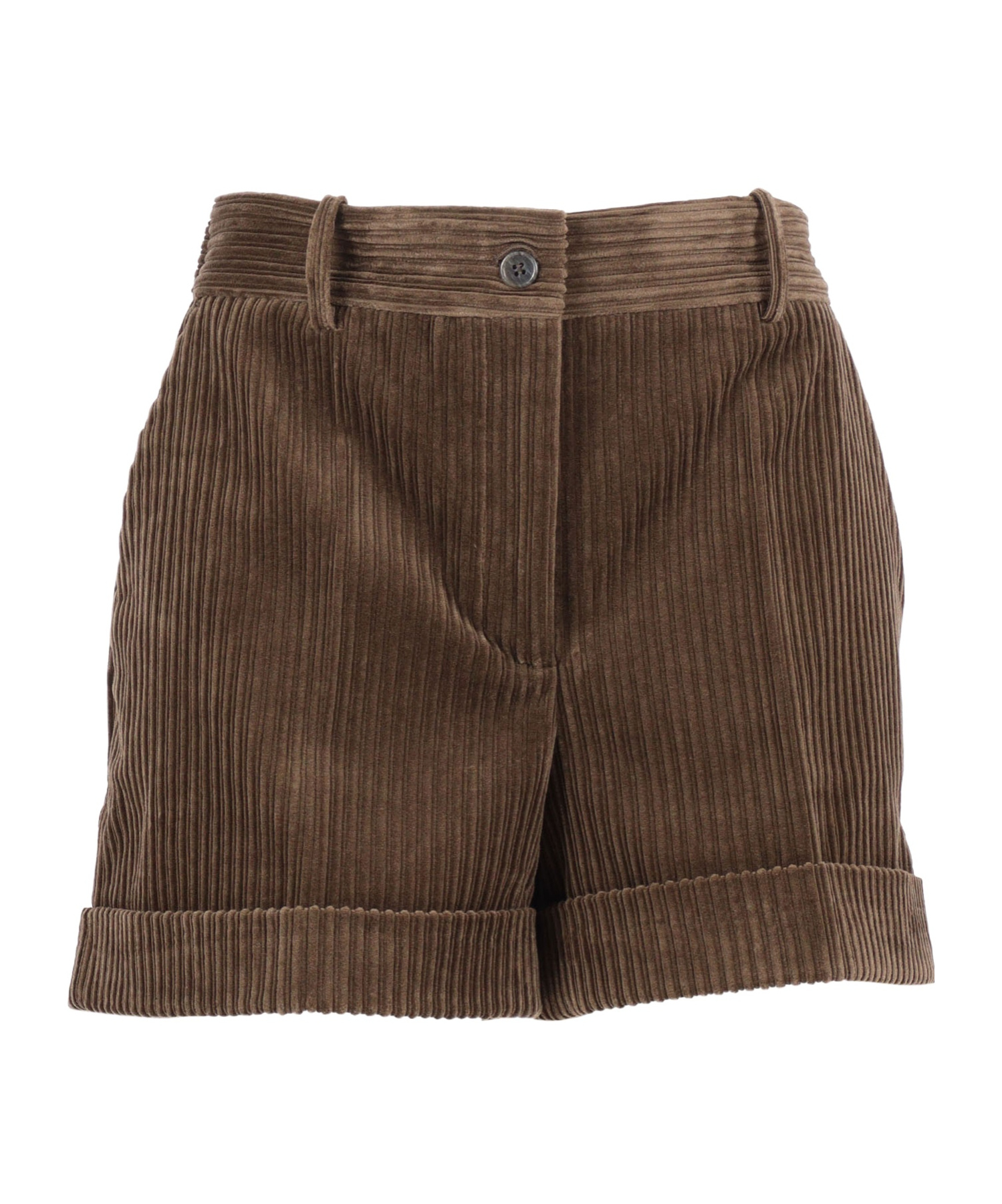 P.a.r.o.s.h Classic Brown Corduroy Shorts In Brown