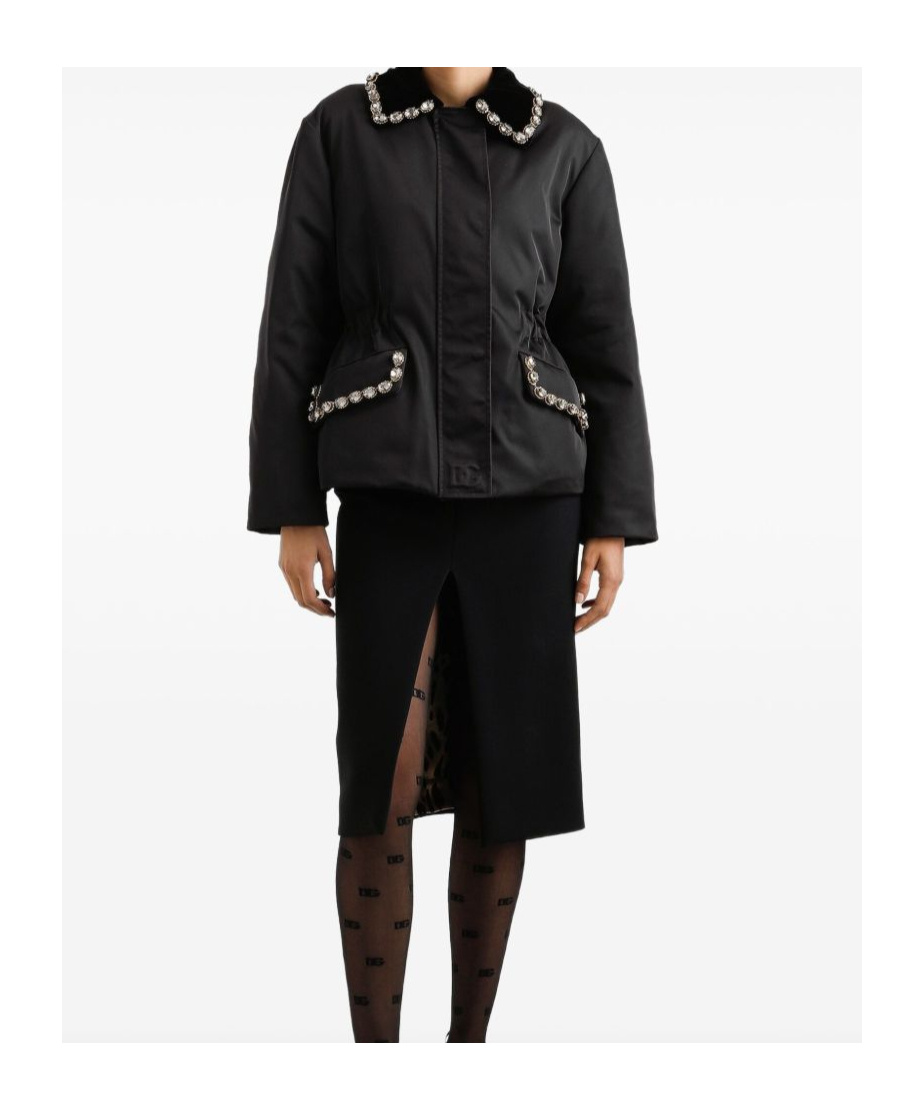 Dolce & Gabbana Midi Pencil Skirt Back Slit In Black