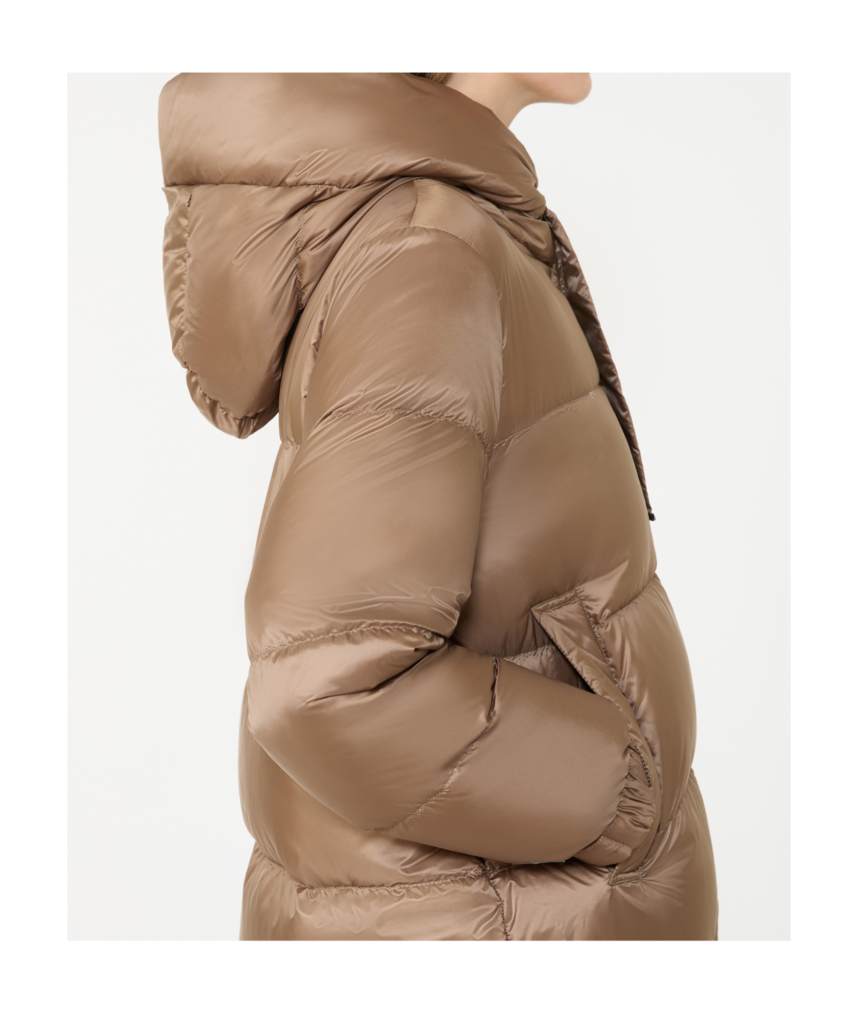 Max Mara Long-sleeved Cotton Jacket In Brown