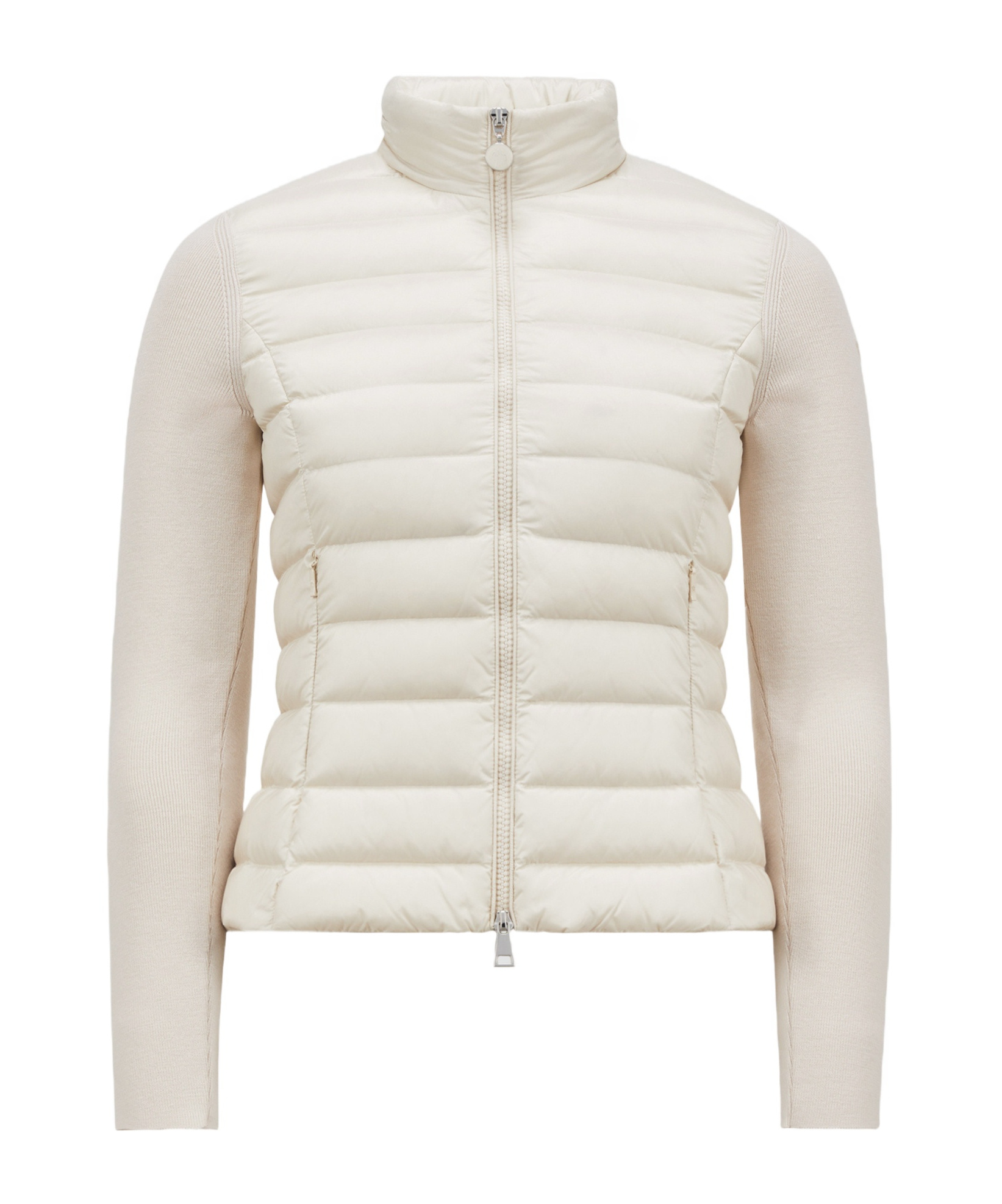 Moncler Wool Zipper Cardigan In White