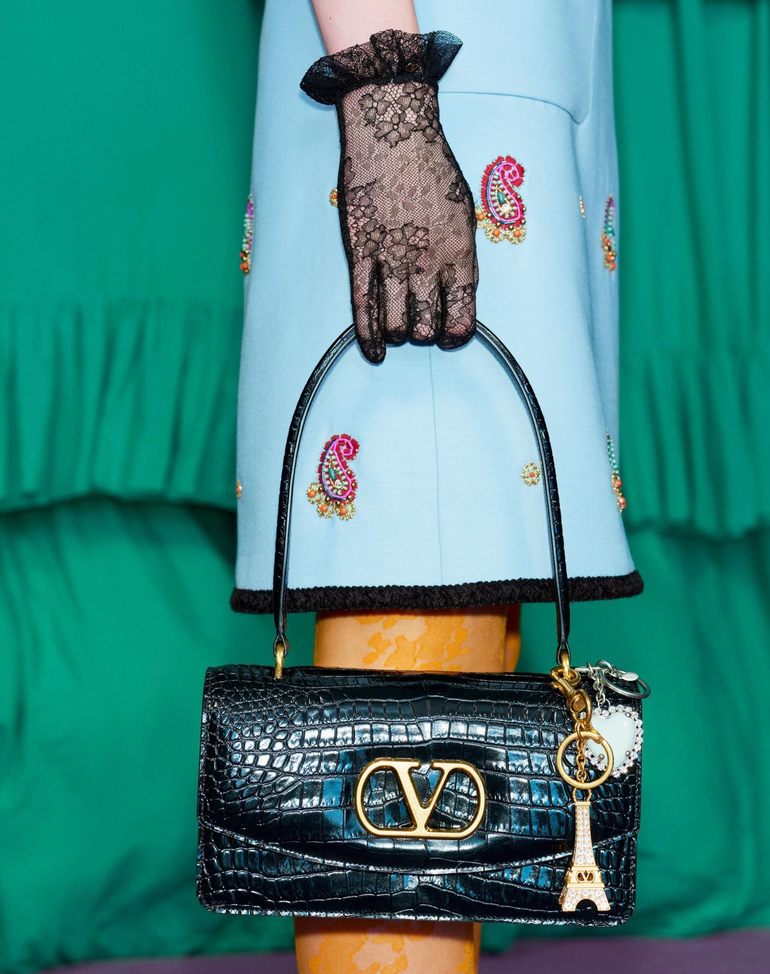Valentino Coeur Hyperbole Bag Charm In Multicolor