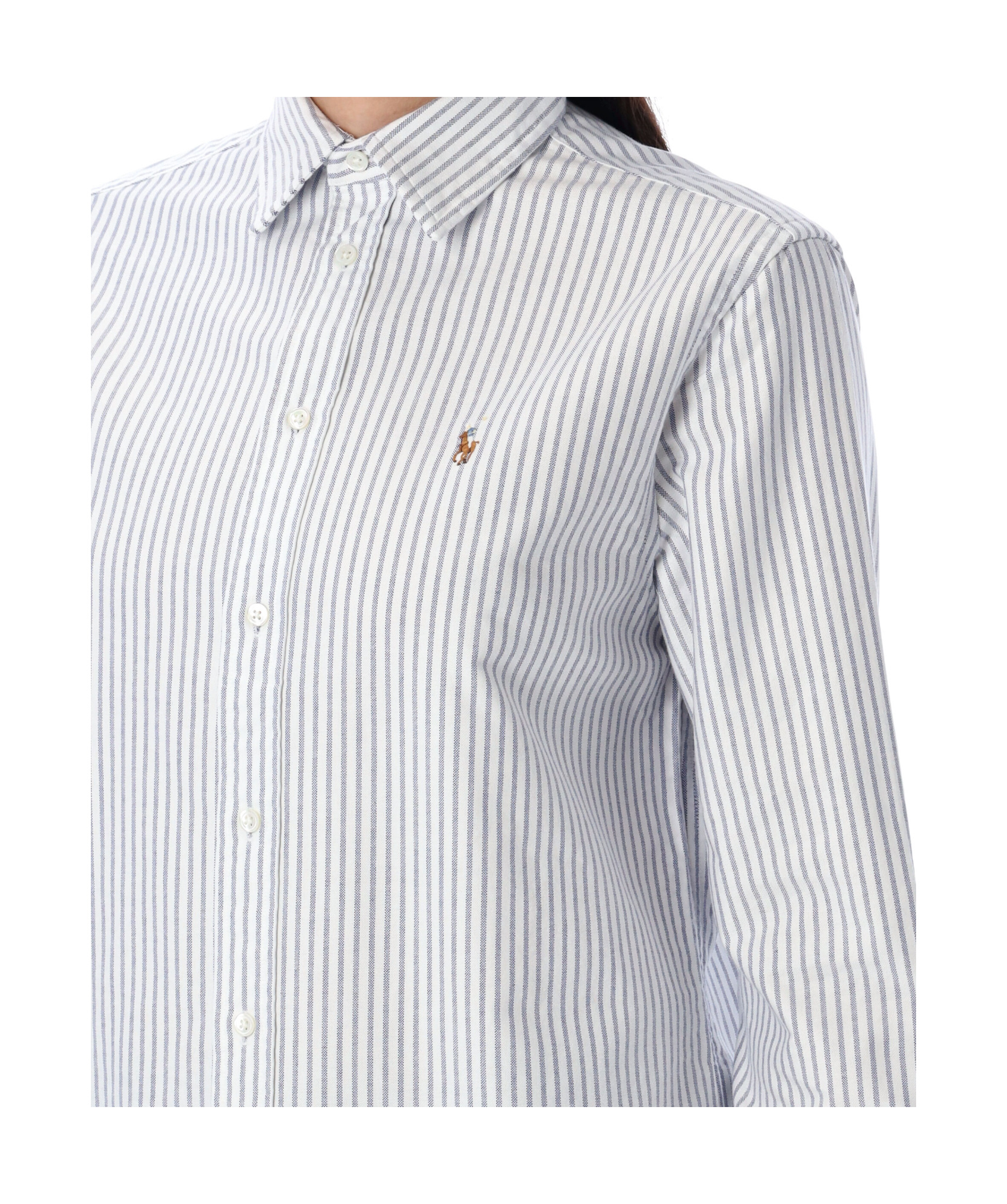 Polo Ralph Lauren Striped Oxford Shirt In Blue