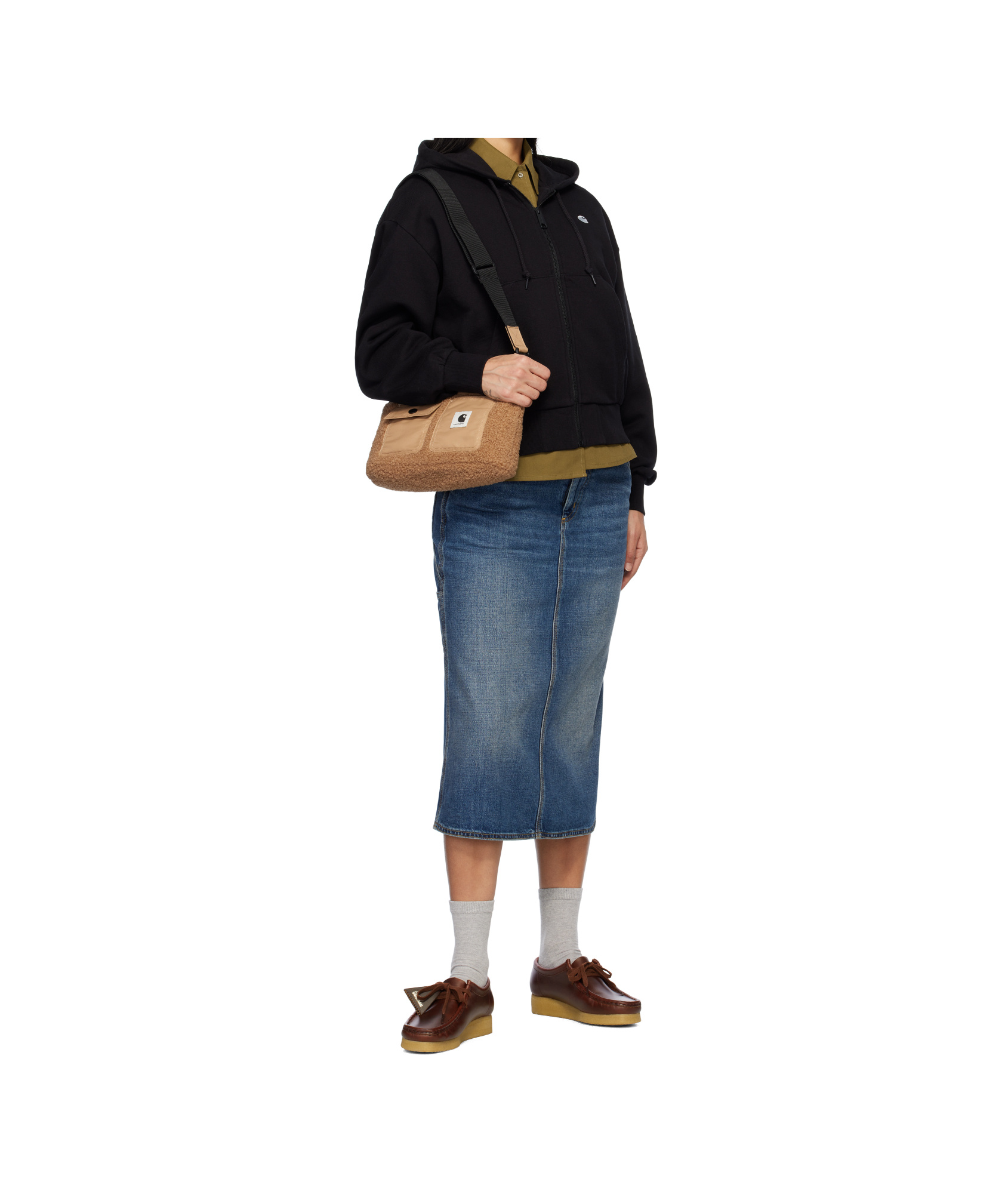 Carhartt Non-elastic Denim Mid-length Dress In Blue