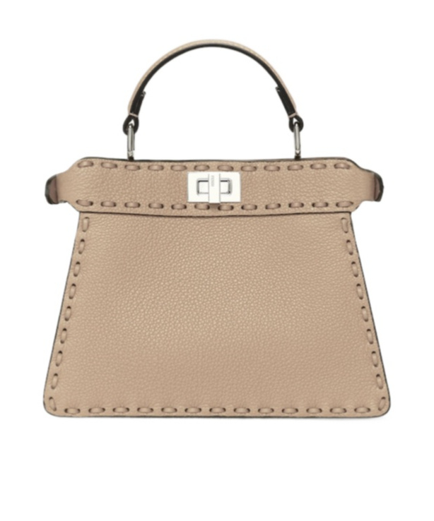 Fendi Small Peekaboo Iseeu Shoulder Bag In Nude