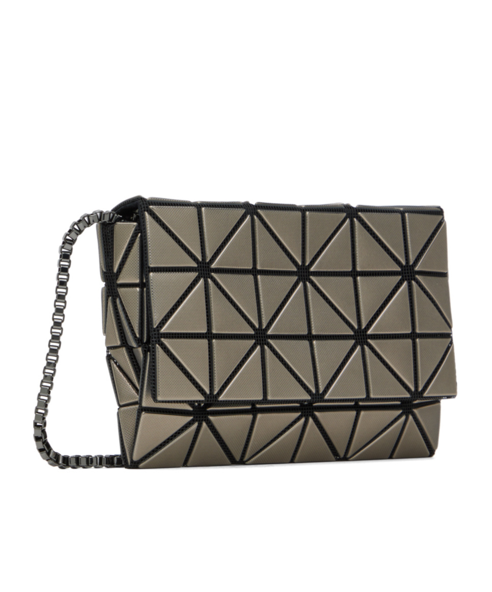 Bao Bao Issey Miyake Gunmetal Platinum Coffret Shoulder Bag In Green