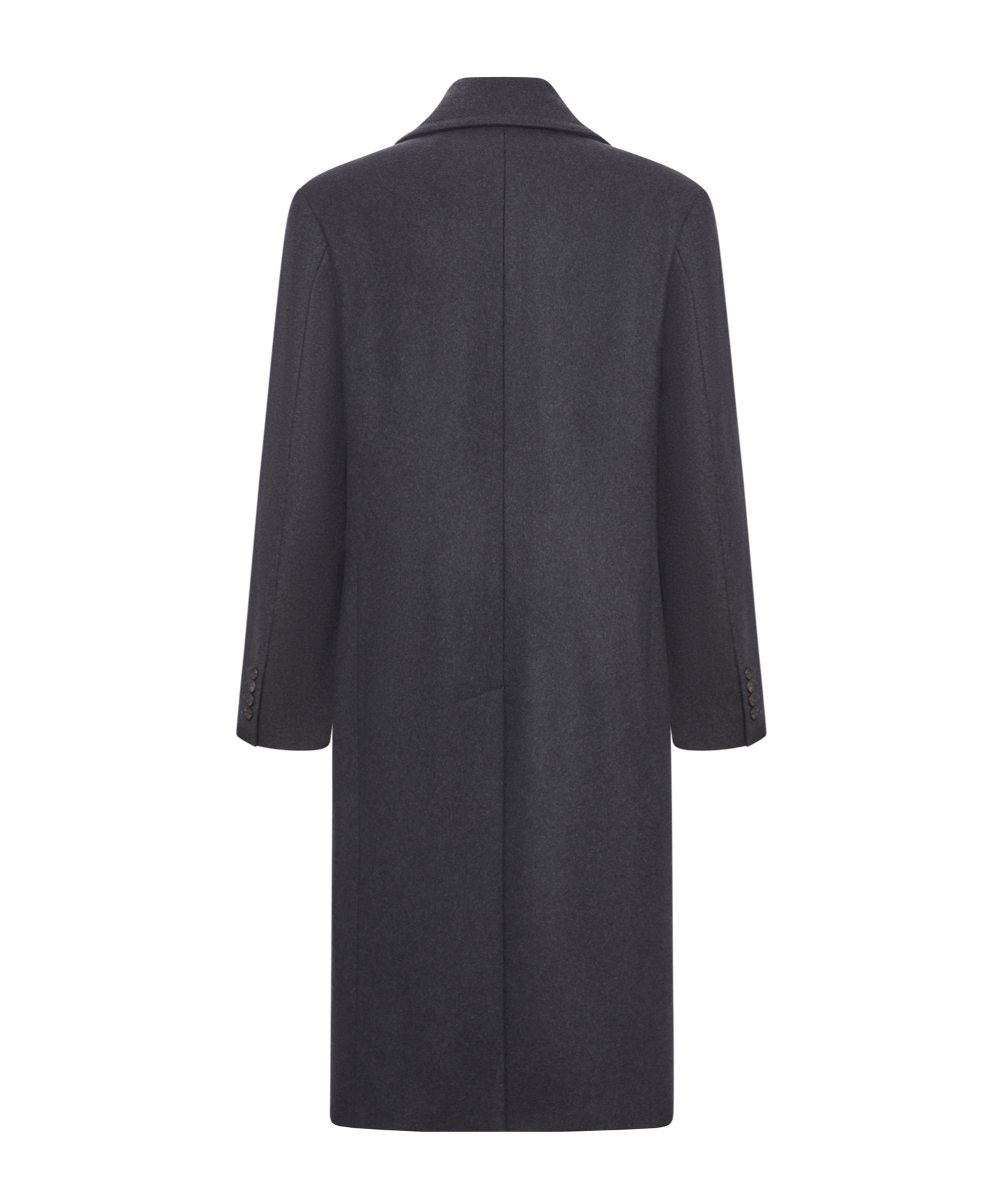 Hevo Double-breasted Herringbone Coat In Gray