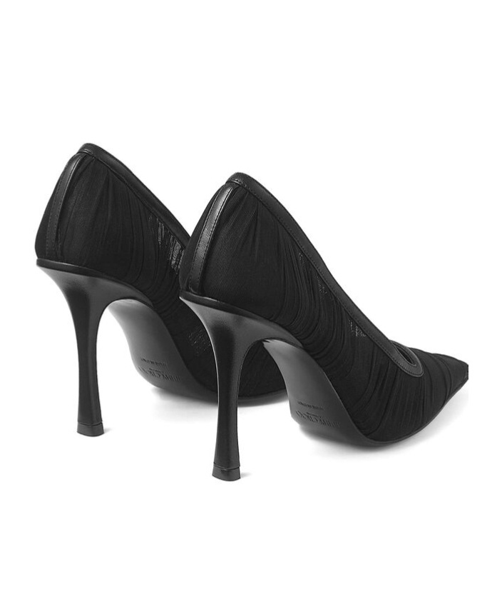 Jimmy Choo Square Toe High Heels In Black