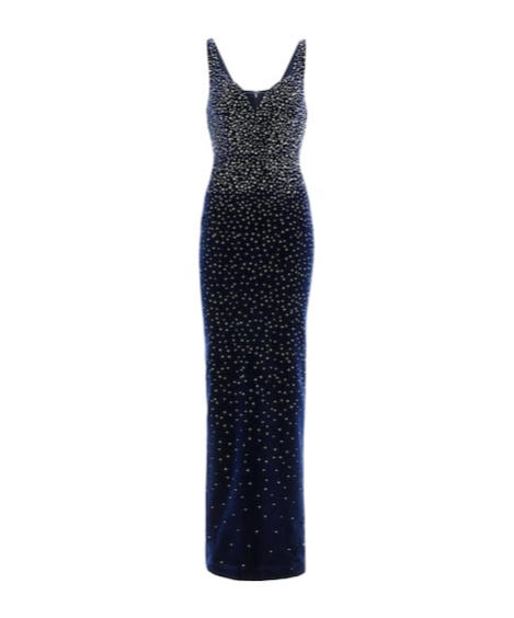 Alex Perry Singlet Crystal-embellished Velvet Gown In Black