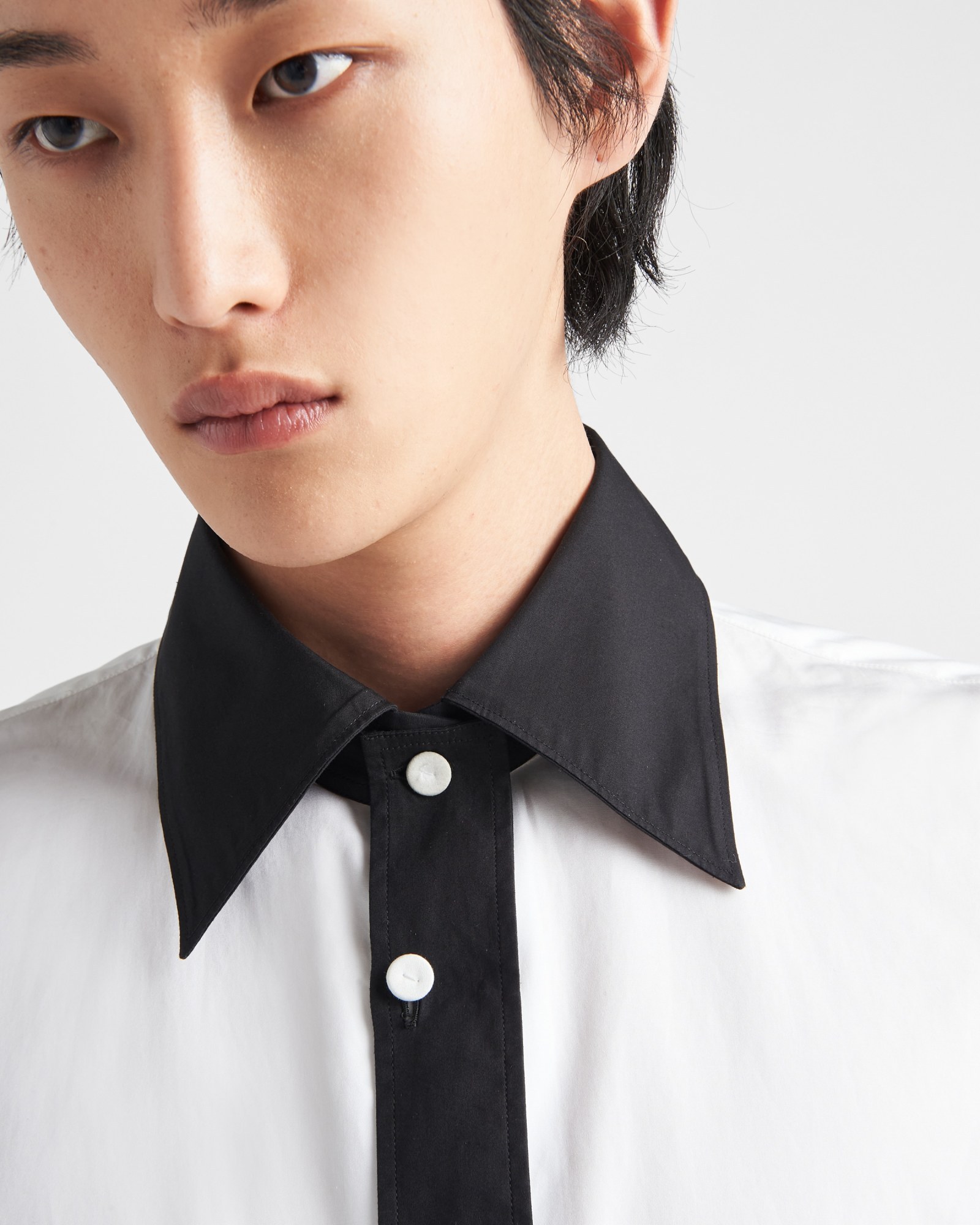 Prada White Poplin Oversize Shirt In White