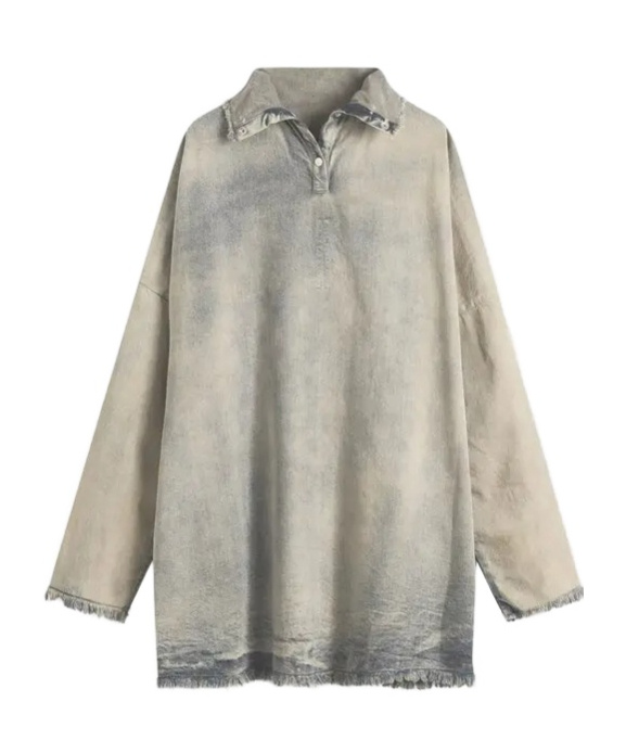 Rick Owens Drkshdw Frayed Denim T-shirt In Multi