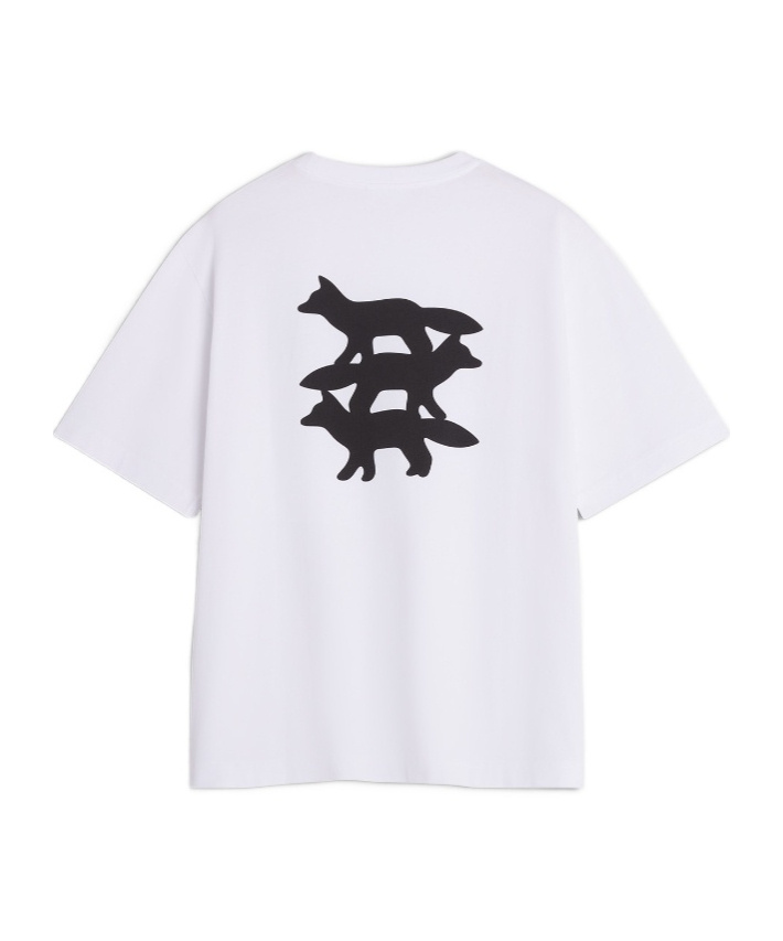 Maison Kitsuné Stunt Fox Oversized Fit T-shirt Clothing In White