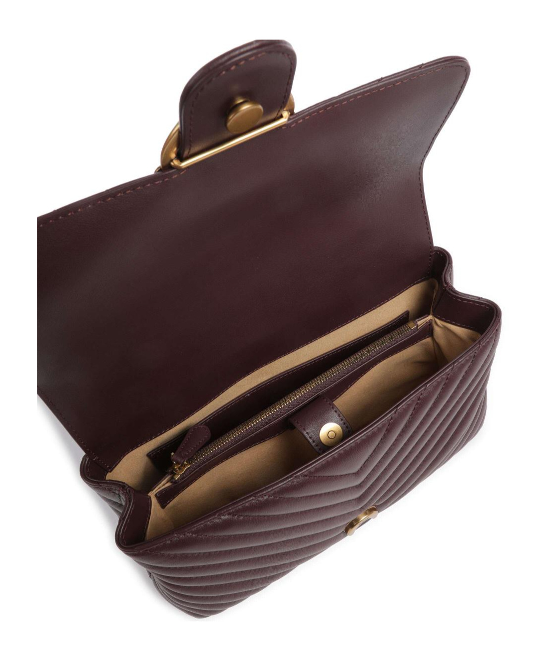 Shop Pinko Flip Shoulder Bag In Black