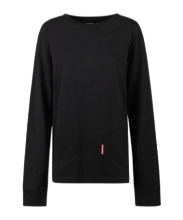 Dsquared2 Long Sleeved Logo Patch T-shirt In Black