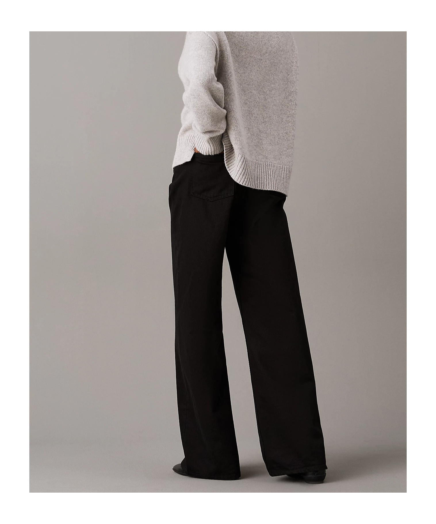 Calvin Klein High-waisted Wide-leg Jeans In Black