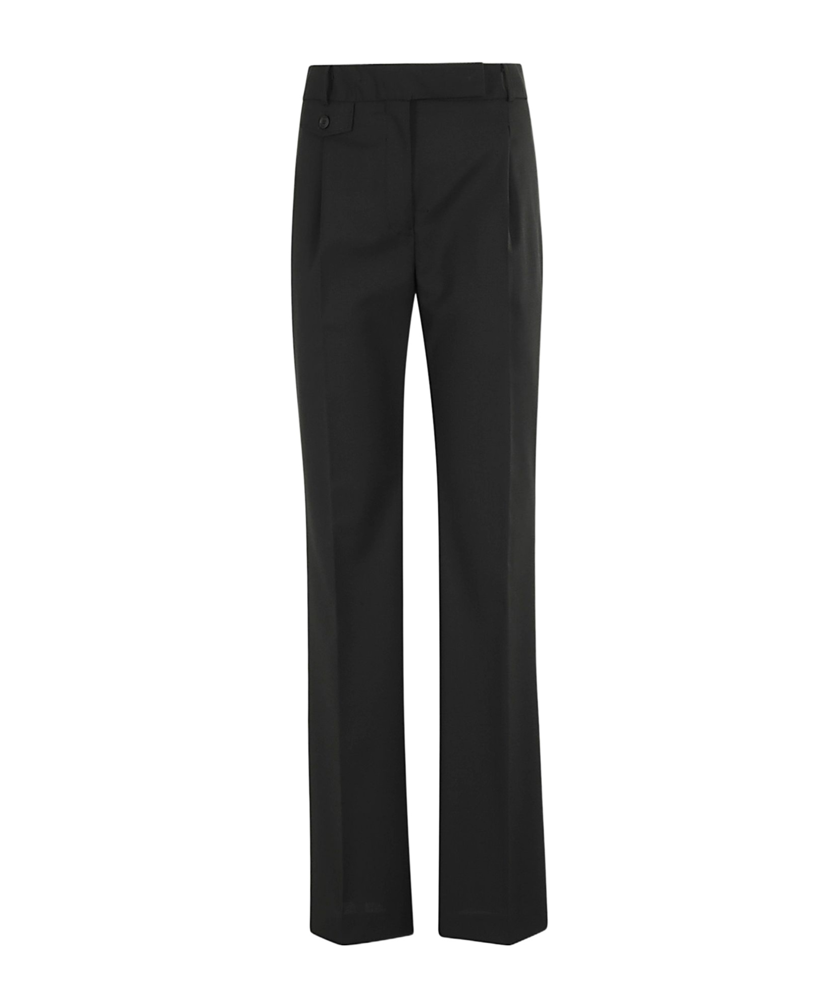 Semicouture Belt-loop Casual Pants In Black