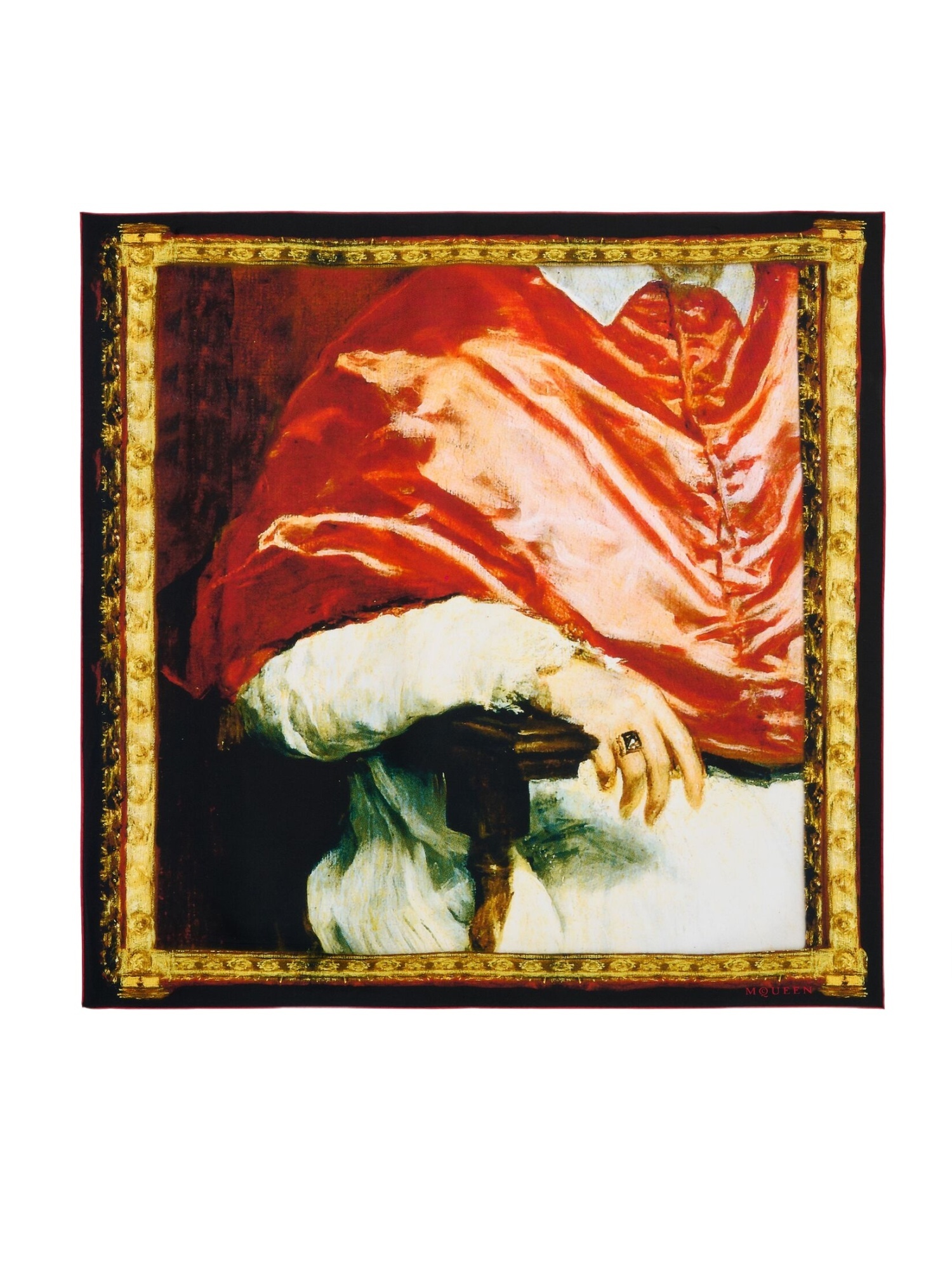 Alexander Mcqueen Painting-print Scarf In Brown