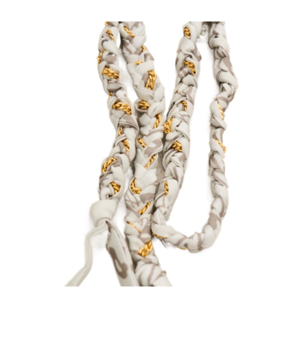 Golden Goose Charm Donna Avorio Tessuto Intrecciato In White