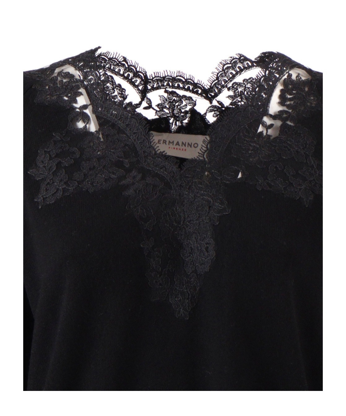 Ermanno Scervino V-neck Sweater In Black