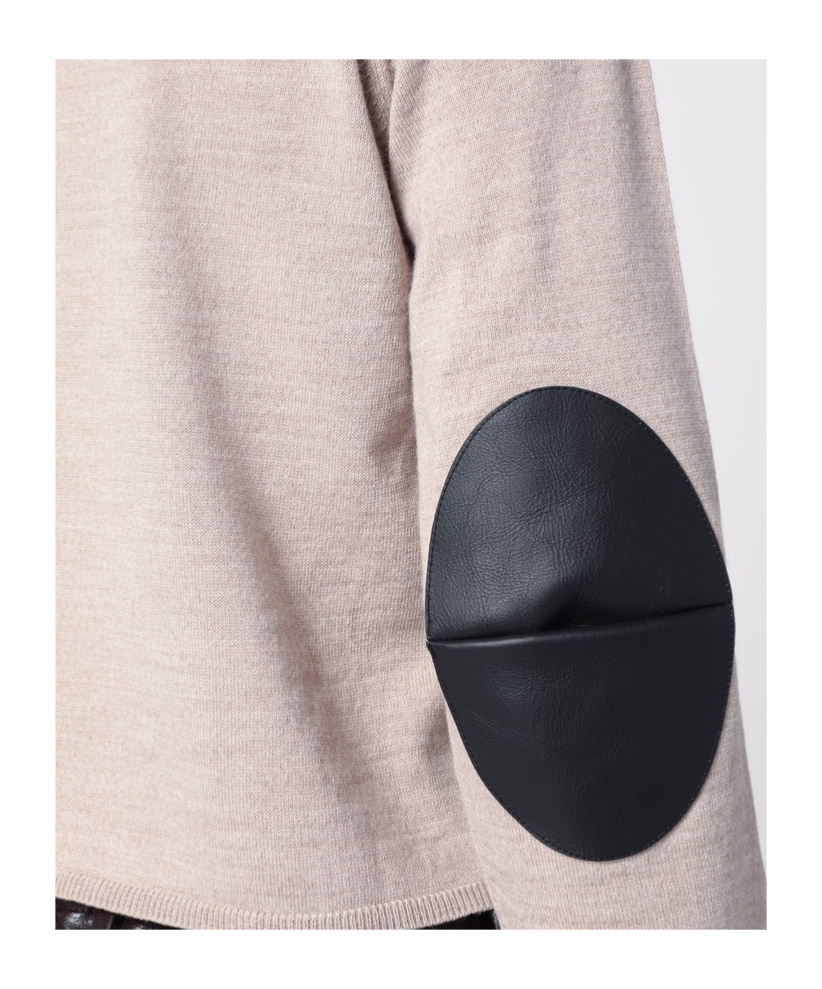 Mm6 Maison Margiela Beige Wool Blend Turtleneck Sweater