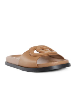 Gucci Interlocking G Slippers In Brown