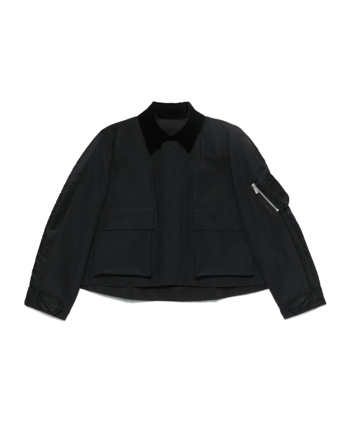 Sacai Women's Nylon Zipped Jacket In Black