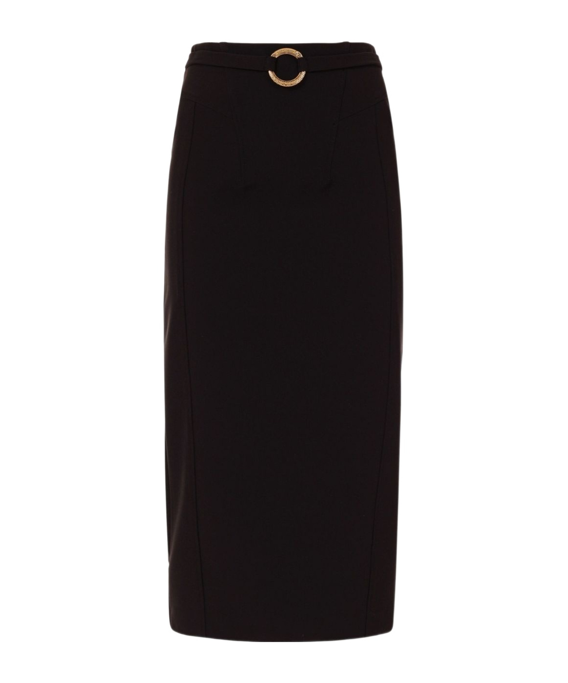 Just Cavalli Midi Pencil Skirt With Ring Detail In Black
