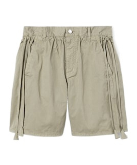 Gucci Cotton Twill Shorts With Tie Sides
