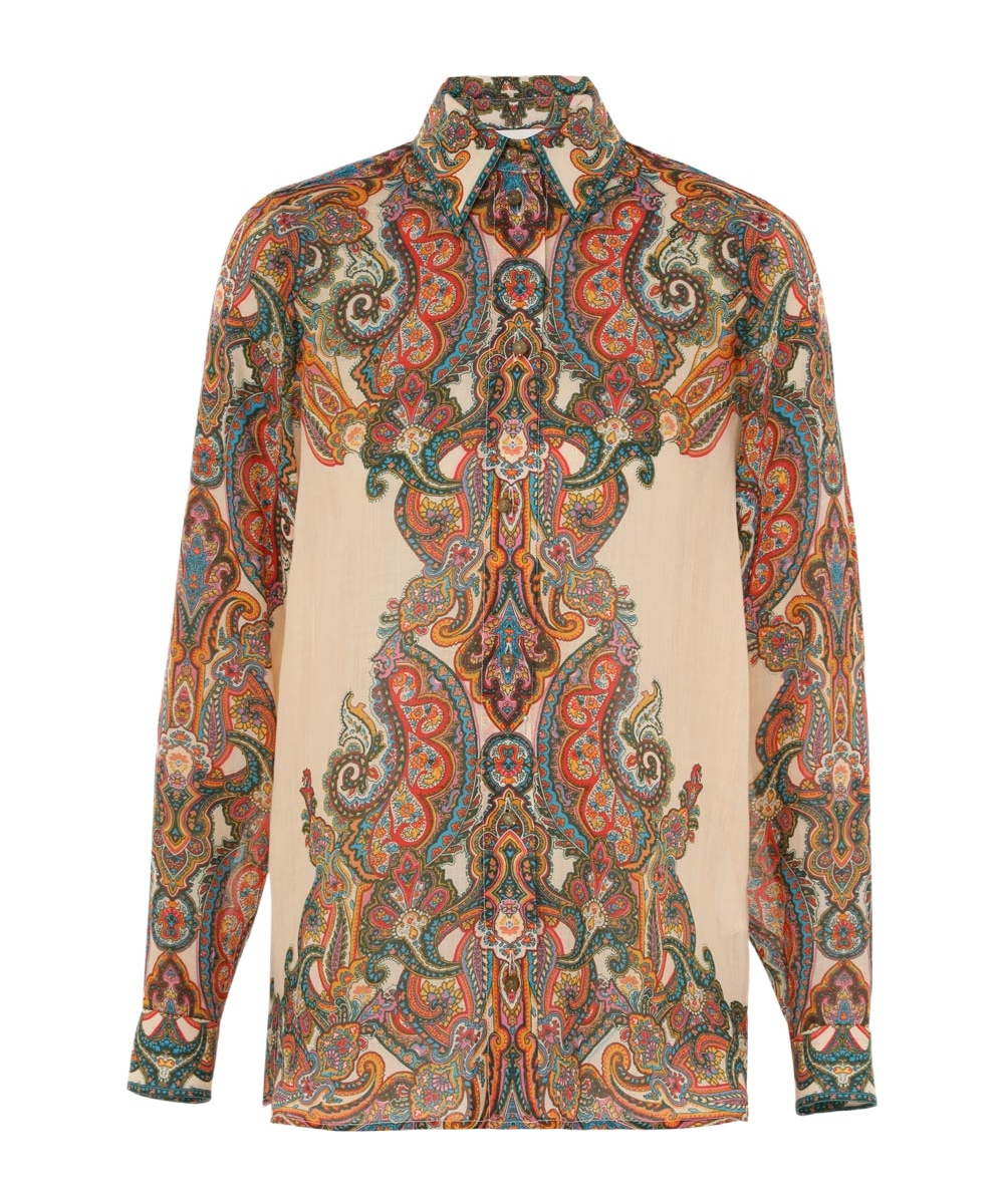 Shop Zimmermann Long-sleeved Shirt In Brown